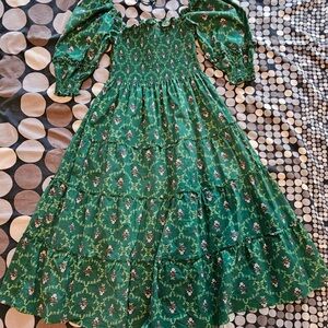 Floral Green Mini Dress